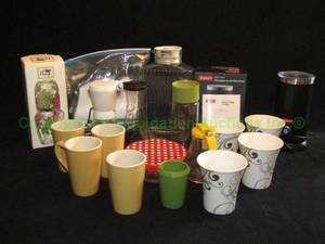 lot 131 image: Bodum bistro electric milk frother, Coventry coffee mug set and more as shown