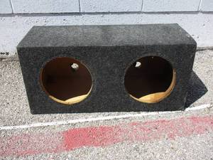 lot 46 image: 2-Speaker-Wedge Subwoofer Box Enclosure