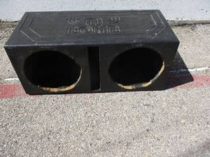 lot 48 image: 2-Speaker- Q-BOMB Subwoofer Box