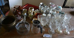 lot 90 image: Ice Cream Dishes, Cups and Bowls, Norman Rockwell and Raggedy Ann Mug