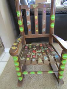 lot 112 image: Childrens rocking chair 29x17