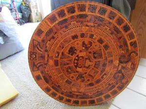 lot 111 image: Sun stone or Aztec Calendar by Robert Sieck Flanders