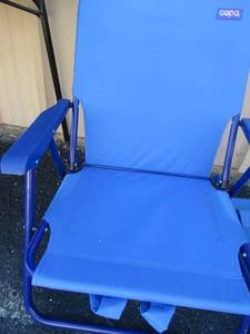 lot 150 image: 2 Copa folding blue stadium seats