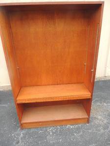 lot 23 image: Wood shelf w adjustable shelves 56x36 x12