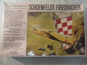 lot 27 image: Williams Bros, SCHOENFELDT FIRECRACKER 132 Scale, Racing Airplane Model Kit, # 32118
