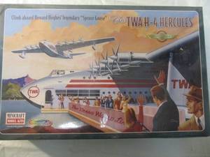 lot 57 image: MIDICRAFT Models-ChromaCals, 1200 Scale, The TWA H-4 Hercules Airplane model kit, #15005