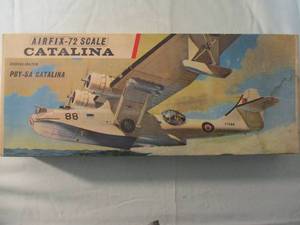 lot 91 image: AIRFIX-72 Catalina PBY-5A Airplane Kit, #587 Made In England.