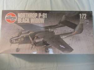 lot 125 image: AIRFIX-172 Scale, NORTHROP P-61 Black Widow, Airplane Kit, #04006