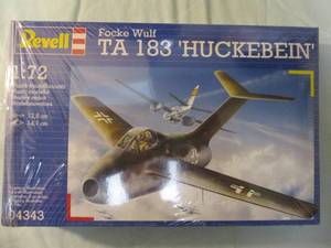 lot 117 image: REVELL-172 Scale, TA-183 Huckebein Model Jet Airplane Kit, # 04343