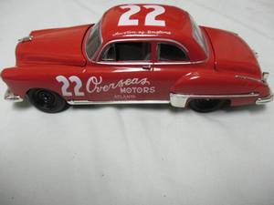 lot 100 image: 1998-Action Racing  NAPA-124 Scale, 1949 Oldsmobile, OVERSEAS MOTORS, ATLANTA #22 Stock Car, Diecast Car.
