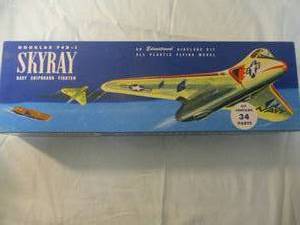 lot 169 image: HOBBY Time- Douglas Skyray F4D1,Navy Shipboard Model Airplane, Kit # 2001