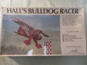 lot 195 image: WILLAIMAS BROS- 132 Scale, HALLS BULLDOG RACER, Model Airplane Kit, #32-932
