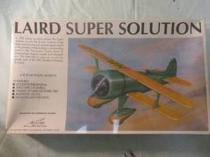 lot 191 image: MILLER BROTHERS- 132 Scale,  LAIRD SUPER SOLUTION Model Airplane Kit #32-400