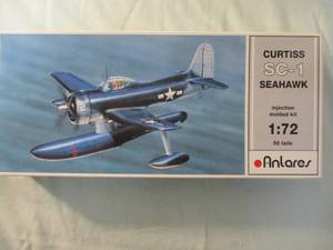 lot 183 image: Antares-172 Scale, Curtiss SC-1 Seahawk Model Airplane Kit, #001, Made In Czech Republic