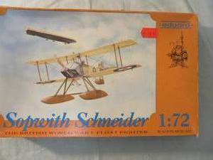 lot 217 image: EDUARD-172 Scale, SOPWITH SCHMIEDER, British WW-1 Floating Fighter, Model Airplane Kit, #07201, Czech Republic.