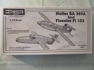 lot 219 image: ENCORE-172 Scale, Natter BA 349A and Fieseler Fi 103, Model Kits, #1001