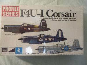 lot 223 image: PROFILE SERIES- 172 Scale, F4U-I Corsair Model Airplane Kit, # 2-1108-100