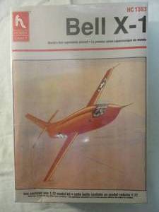 lot 273 image: Hobby Craft172 Scale, BELL X-1, Jet -Model Airplane Kit., #HC 1363, Made In Canada