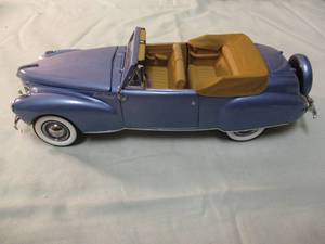 lot 202 image: 1961-FRANKLIN MINT PRECISION MODELS,124 Scale, 1941 LINCOLN CONTINTAL MARK-1, Diecast Car.