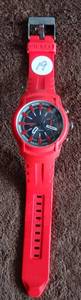 lot 19 image: DIESEL MENS WATCH - BRIGHT RED BAND