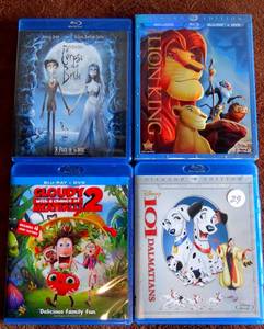 lot 29 image: LOT OF 4 CHILDRENS BLURAY DVDS