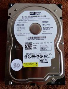 lot 30 image: WESTERN DIGITAL WD800JD-60LSA5 80GB SATA HARD DRIVE