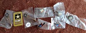 lot 103 image: Nice Assortment of Collectible Pins - Army and Sports Related