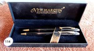 lot 114 image: NIB New Marquis Fine Writing Instruments Pen & Pencil Set Luxury Stationary Set - SEE COMPS