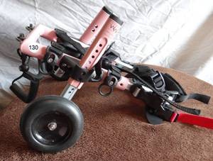 lot 130 image: WALKIN WHEELS  Lightweight Dog Wheelchair - for Small Dogs 11-25 Pounds