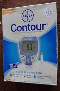 lot 133 image: Bayer Contour Blood Glucose Meter 1 Monitor