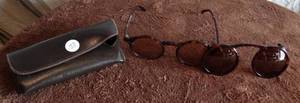 lot 153 image: VERY HIP ROUND SUNGLASSES WITH DARKER OVERLAY & CASE