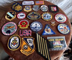 lot 203 image: VERY COOL COLLECTION OF MILITARY SEW ON PATCHES INCLUDING DESERT STORM