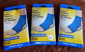 lot 210 image: Assured Ankle Support For Men & Women 2 Pack Slip Over New in Box - LOT OF 3