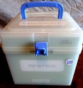 lot 239 image: My Acrylix Close To My Heart Stamp Set In Case - LOT OF 15 SETS