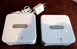 lot 243 image: LOT OF 2 - Sonos Bridge Only Wireless HiFi Music System Streamer White
