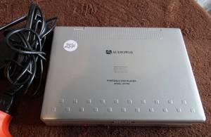 lot 254 image: Audiovox D1730 Ultra Slim Portable DVDCD Player with 7-Inch Screen  Works