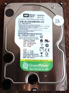 lot 267 image: Western Digital 2TB WD AV-GP SATA III Intellipower 64 MB Cache WD20EURS AV DVR