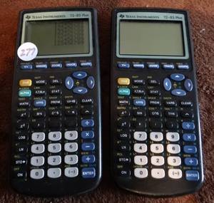 lot 277 image: LOT OF 2 -  Texas Instruments TI-83 Plus Graphing Calculator Tested