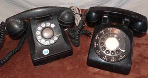 lot 309 image: LOT OF 2 VINTAGE ROTARY TELEPHONES - 1 MARKED 1955  OTHER EVEN OLDER