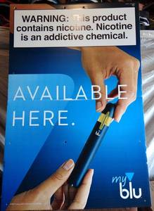 lot 320 image: NEW IN BOX - LARGE MY BLUE VAPOR ADVERTISEMENT BOARDS (6 TOTAL)