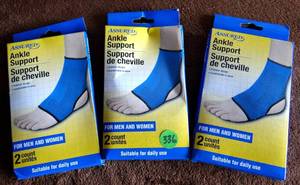 lot 336 image: LOT OF 3 NEW BOXES WITH 2 EACH (TOTAL 6) - ASSURED ANKLE SUPPORT