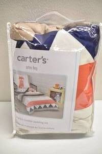 lot 99 image: Carters Aztec Boy 4pc Toddler Bedding Set