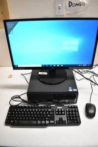 lot 124 image: Lenovo Desktop Computer Complete with Acer 24 Monitor Keyboard and Mouse Windows 10 i3 4gb 500gb (Working w all cables included)