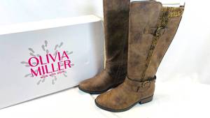 lot 170 image: Olivia Miller Womens Boots OMH-9556 Brown Size 9