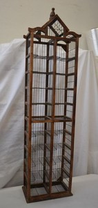 lot 91 image: Wire CD Storage Rack in Bird Cage Design 49 x 12 x 6