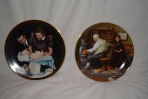 lot 217 image: Norman Rockwell Plates Growing Strong and Keeping Company