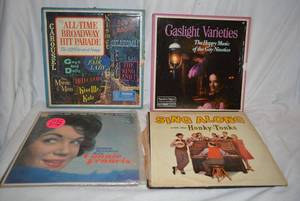 lot 223 image: LP Albums All-Time Broadway Hit Parade, Gaslight Varieties, Honky-Tonks, Connie Francis, Graffman Plays Chopin, Gilbert & Sullivan, Beer and Pretzel Polkas, and The Twist