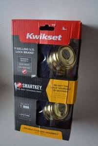 lot 193 image: Kwikset Double Cylinder Deadbolt, Still in Box
