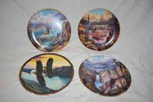 lot 160 image: Eagle Plates By Dawns Early Light, Peaceful Solitude, Flying Free, and Where Eagles Soar