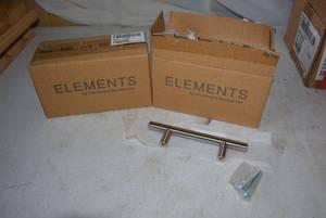 lot 209 image: Elements Hardware Pulls #136SN, 10 per Box, (2 Boxes)